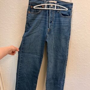 Levi Ribcage Straight Ankle Jeans
